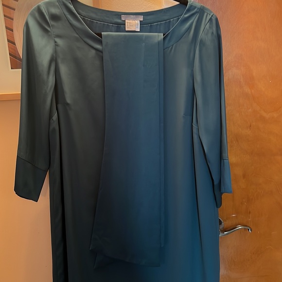 H&M forest green shift dress size 10 - Picture 4 of 6